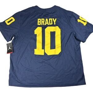 NEW Men's Jordan Nike Michigan Wolverines Tom Brady Football Jersey #10 Rare XXL